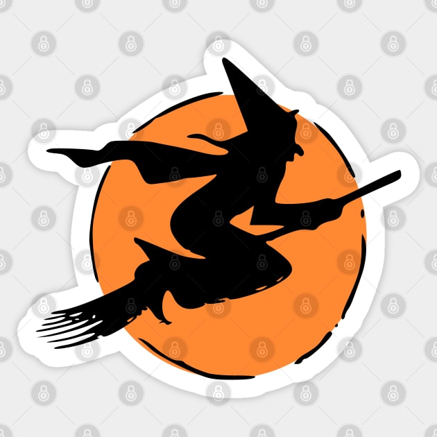 Witch Silhouette Sticker by SandraKC